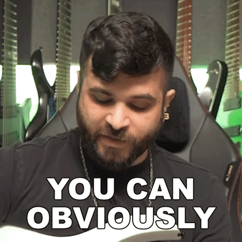 A Man With A Beard Is Sitting In A Chair Saying You Can Obviously GIF
