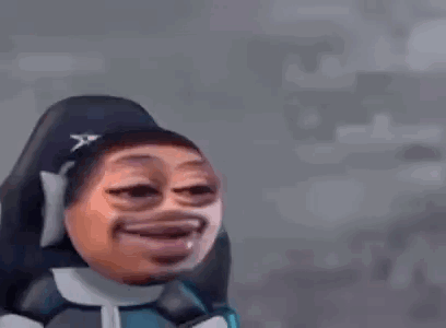 A Man With A Beard Is Sitting In A Chair With His Mouth Open And Making A Funny Face . GIF