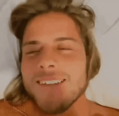 Smiling Man With Closed Eyes GIF