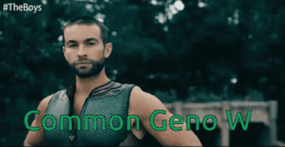 A Man With A Beard Is Standing In Front Of A Waterfall With The Words Common Geno W On The Bottom GIF