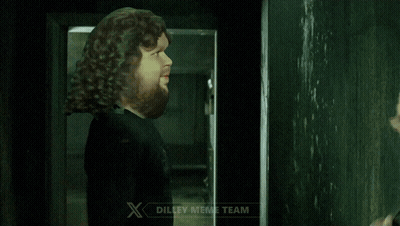 A Man With A Beard Is Standing Next To A Bald Man With Glasses And The Words Dilley Meme Team On The Bottom GIF