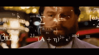 A Man With A Beard Is Surrounded By Math Equations GIF