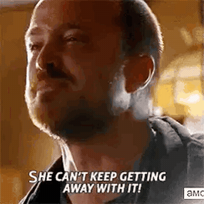 A Man With A Beard Is Talking About Getting Away With A Woman . GIF