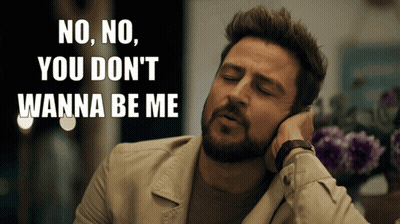 A Man With A Beard Is Talking On A Cell Phone And Says No No You Don T Wanna Be Me GIF