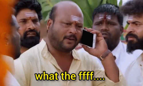 Bearded Man Talking On Phone Says What The Fff GIF