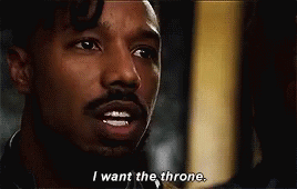 A Man With A Beard Is Talking To Another Man And Says `` I Want The Throne '' . GIF