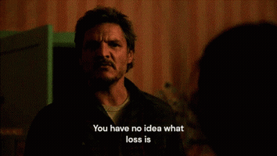 A Man With A Beard Is Talking To Another Man And Says You Have No Idea What Loss Is GIF