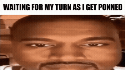 A Man With A Beard Is Waiting For His Turn As He Gets Ponned . GIF