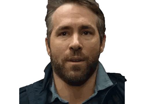 A Man With A Beard Is Wearing A Blue Shirt And A Black Jacket Sticker