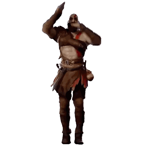 A Man With A Beard Is Wearing A Brown Outfit Sticker