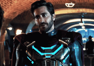 A Man With A Beard Is Wearing A Futuristic Armored Suit GIF