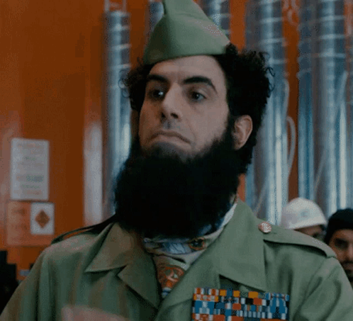 Man With Beard Wearing Green Hat GIF