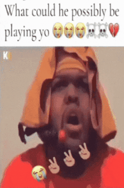 A Man With A Beard Is Wearing A Hat And A Red Shirt . GIF