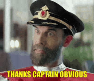 A Man With A Beard Is Wearing A Hat And A Red Shirt And Says Thanks Captain Obvious . GIF