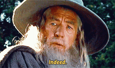 A Man With A Beard Is Wearing A Hat And Says " Indeed " GIF