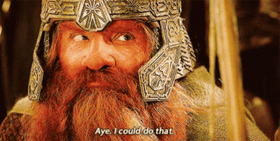 A Man With A Beard Is Wearing A Helmet And Saying `` Aye , I Could Do That . '' GIF