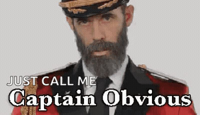 A Man With A Beard Is Wearing A Military Uniform And A Hat And Says `` Just Call Me Captain Obvious '' . GIF