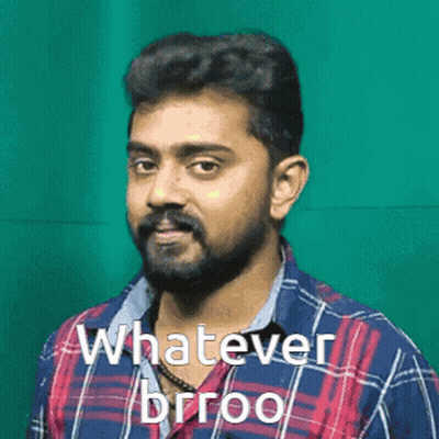 A Man With A Beard Is Wearing A Plaid Shirt And Says Whatever Brioo . GIF