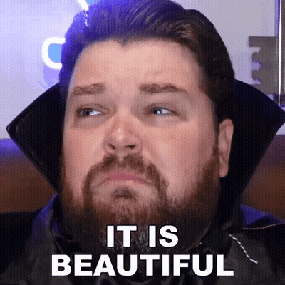 A Man With A Beard Is Wearing A Vampire Costume And Says " It Is Beautiful " GIF