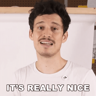 A Man With A Beard Is Wearing A White Shirt And Says It 'S Really Nice . GIF