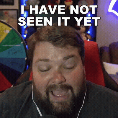 A Man With A Beard Is Wearing Headphones And Says I Have Not Seen It Yet GIF