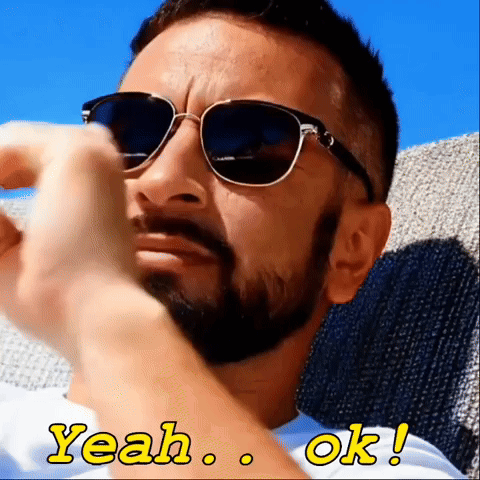 A Man With A Beard Is Wearing Sunglasses And Says Yeah Ok GIF