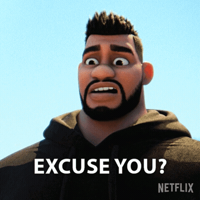 A Man With A Beard Says Excuse You Netflix GIF