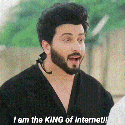 A Man With A Beard Says I Am The King Of Internet ! GIF