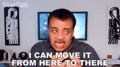 A Man With A Beard Says " I Can Move It From Here To There " GIF