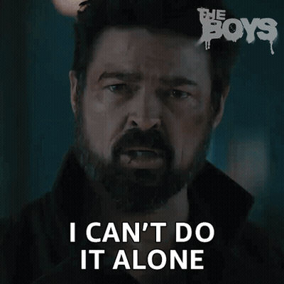 A Man With A Beard Says I Can T Do It Alone GIF