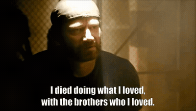 A Man With A Beard Says I Died Doing What I Loved GIF