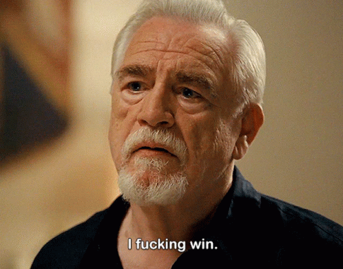 A Man With A Beard Says " I Fucking Win " GIF