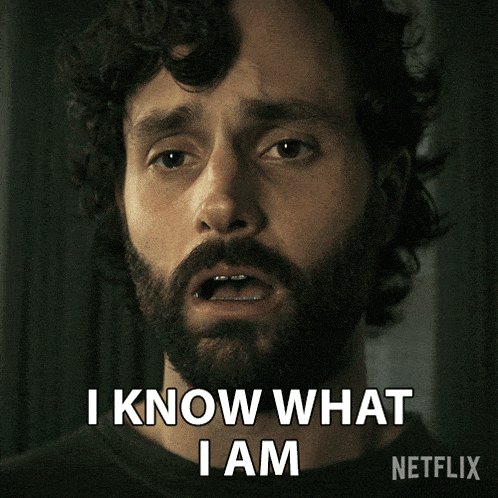 A Man With A Beard Says I Know What I Am On Netflix GIF