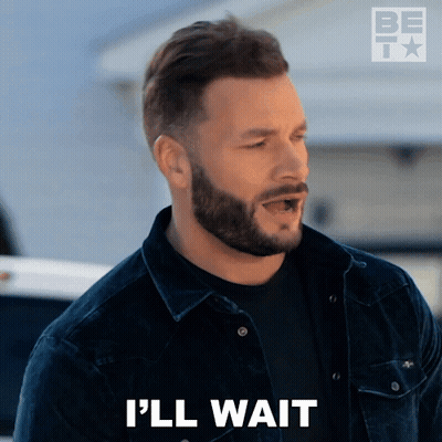 A Man With A Beard Says I 'Ll Wait In Front Of A Car GIF