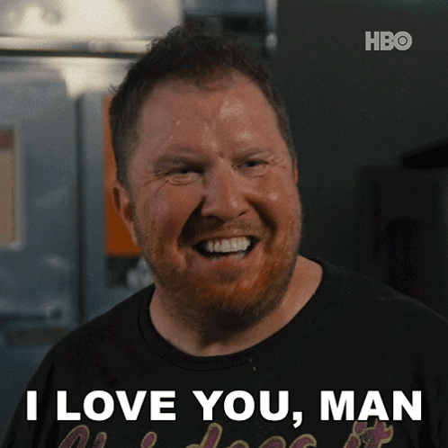 A Man With A Beard Says I Love You Man GIF