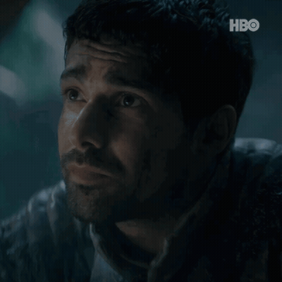 A Man With A Beard Says I 'M Grateful In Front Of A Hbo Logo GIF