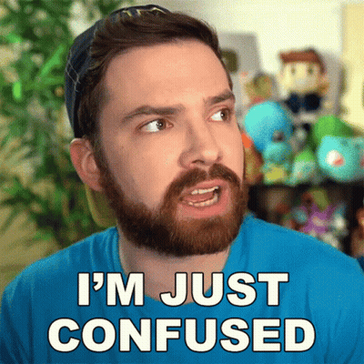 A Man With A Beard Says I 'M Just Confused In A Blue Shirt GIF