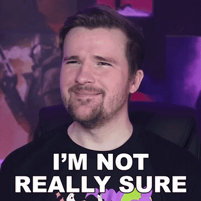 a man with a beard says i 'm not really sure while sitting in a chair