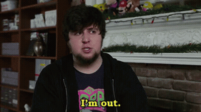 A Man With A Beard Says I 'M Out GIF