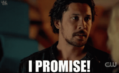 A Man With A Beard Says I Promise On A Screen GIF