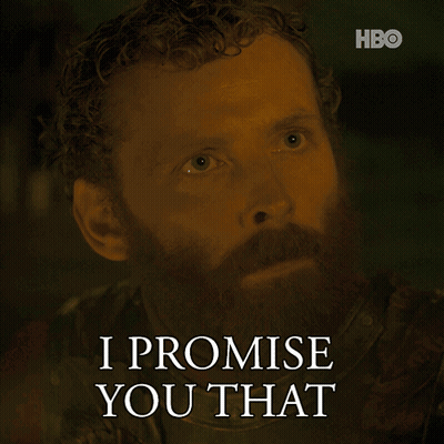 A Man With A Beard Says " I Promise You That " In Front Of Him GIF