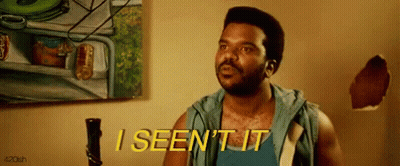 A Man With A Beard Says " I Seen It " In Front Of A Painting GIF