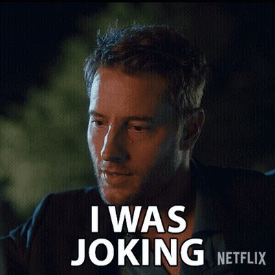 A Man With A Beard Says I Was Joking GIF