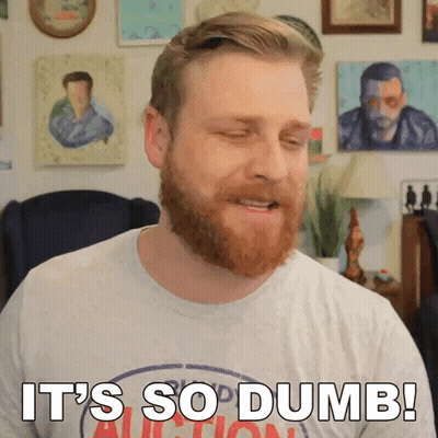 A Man With A Beard Says It 'S So Dumb In Front Of Paintings GIF