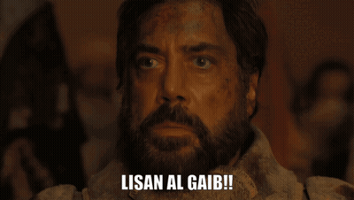 A Man With A Beard Says Lisan Al Gaib GIF