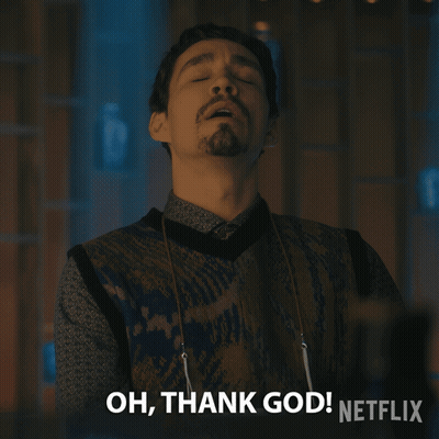 A Man With A Beard Says Oh Thank God GIF