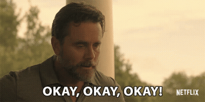 A Man With A Beard Says Okay Okay Okay Netflix GIF