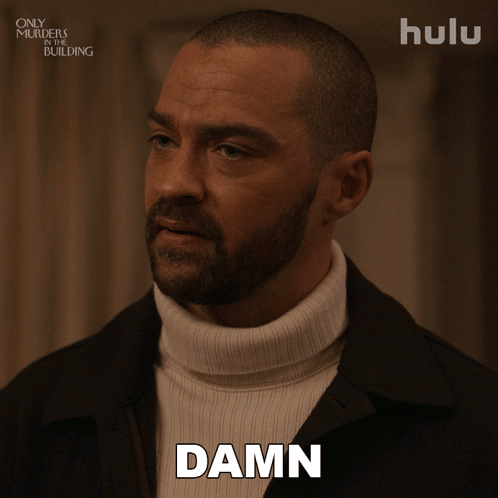 A Man With A Beard Says That 'S Cold In A Hulu Ad GIF