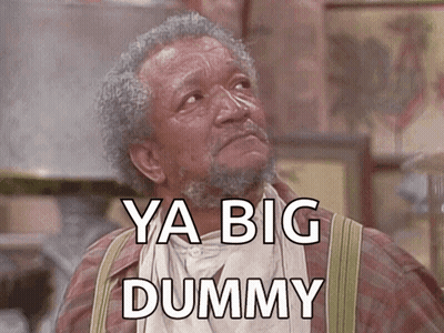 A Man With A Beard Says Ya Big Dummy In Front Of Him GIF