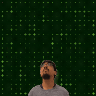 A Man With A Beard Stands In Front Of A Green Background With The Number 17 Surrounded By Stars GIF